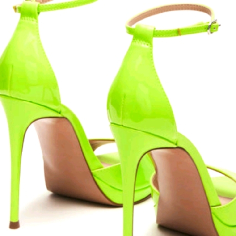 Woman's heels Green neon